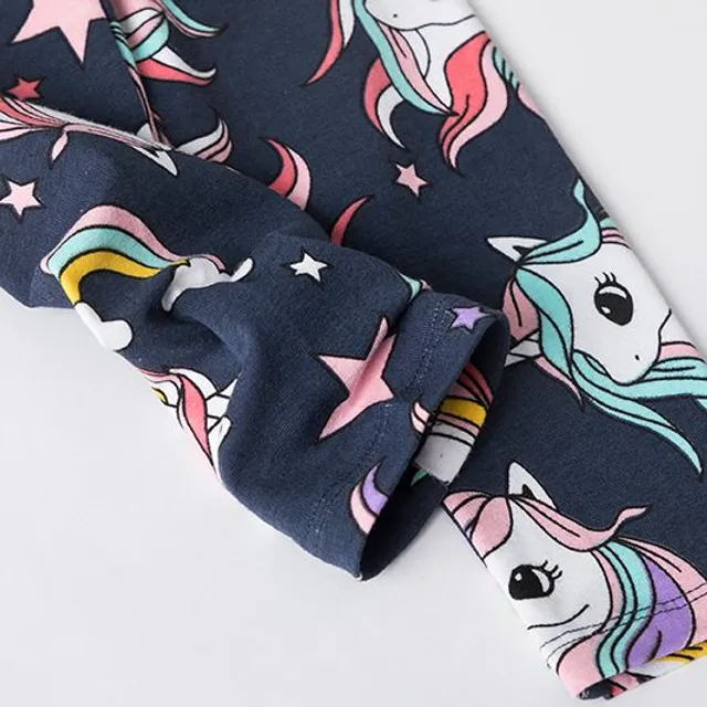 Girls cute unicorn leggings with unicorns