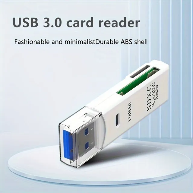 Čtečka karet SD a Mini SD/TF (USB 3.0/2.0) pro přenos fotek z fotoaparátu do počítače