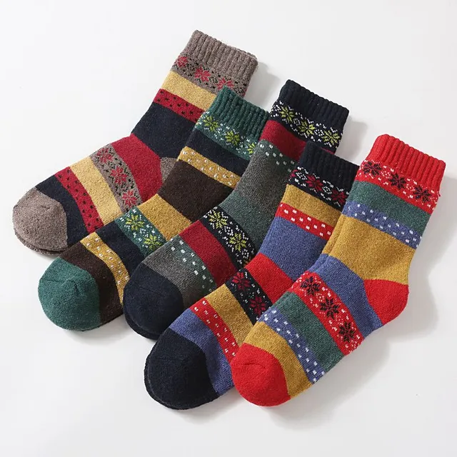 Teplé vlněné stylové ponožky