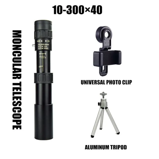 Metal monocular portable binoculars with HD zoom and tripod for camping phone