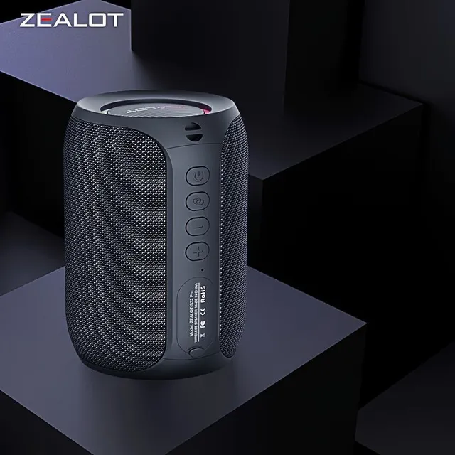 Transferable wireless speaker with subwoofer, 12 hours per charge, stereo sound, possibility to connect 2 speakers, 3000mAh battery