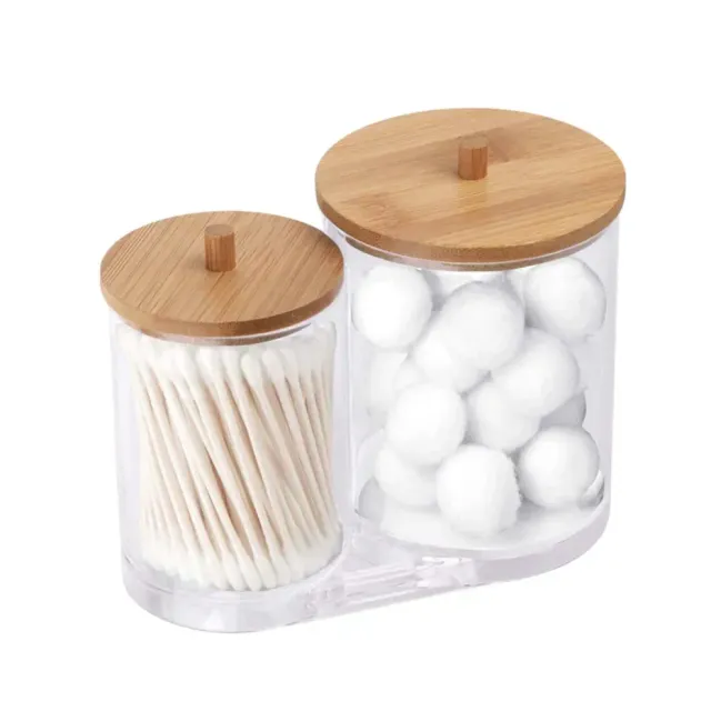 Acrylate storage cabinet for the bathroom with bamboo lid