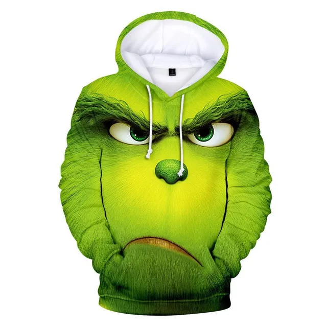 Unisex stylish hoodie Grinch with hood