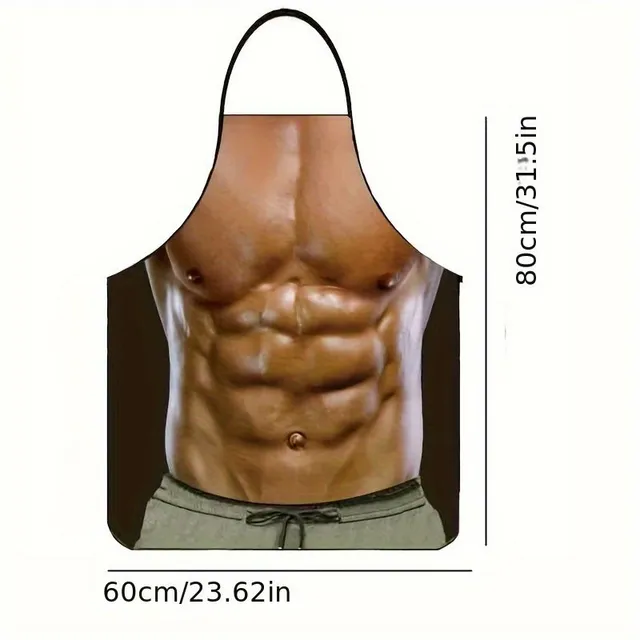 Stylish apron with polyester muscle printing