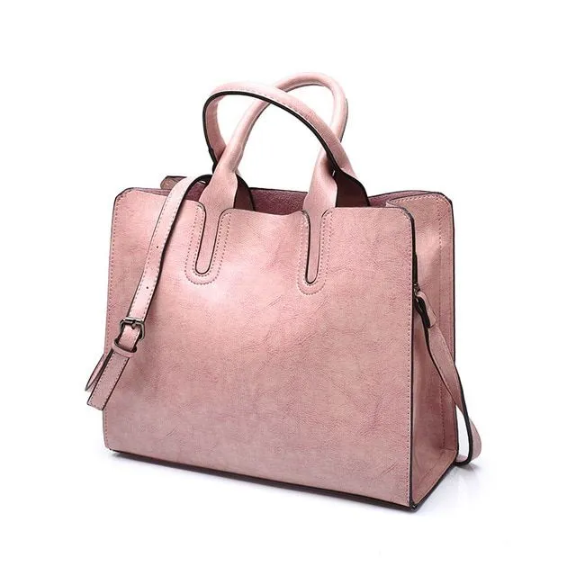 Doamnelor sac de piele Larissa pink