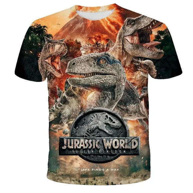 Tricou pentru copii cu mâneci scurte și imprimeu Jurassic World