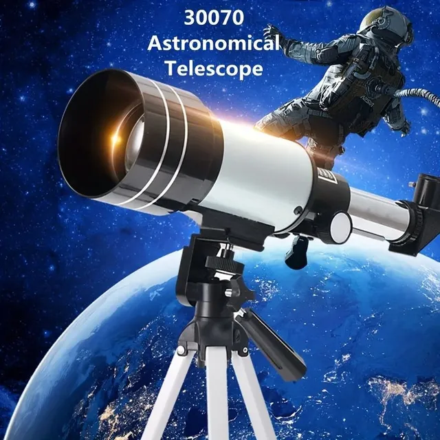 Telescop F30070 - Astronom profesionist, rezoluție înaltă, mărire 15x-150x, cu monoclu și trepied