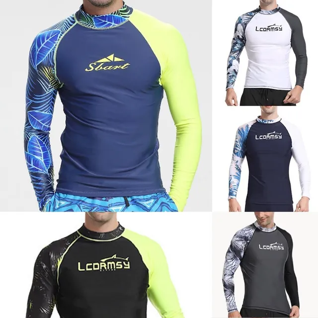 Tricou de înot pentru bărbați cu mâneci lungi pentru surf