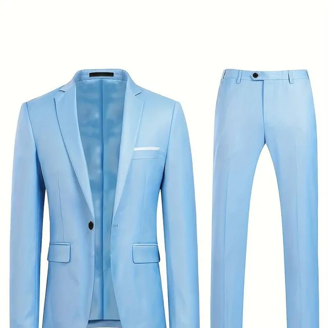 Formal men's suit 1 button jacket + pants for business dinner, wedding, party