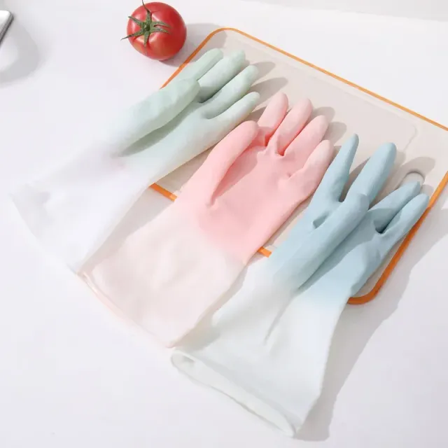 Praktické a pohodlné silikonové rukavice na mytí nádobí pro snadné a efektivní čištění