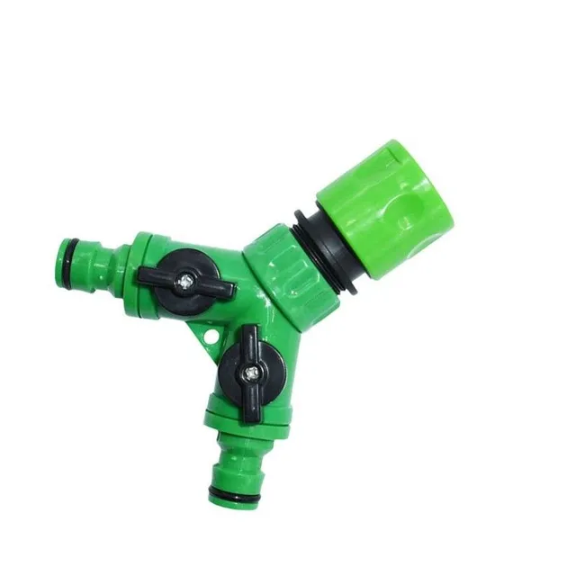 Coupler with valves for garden hoses