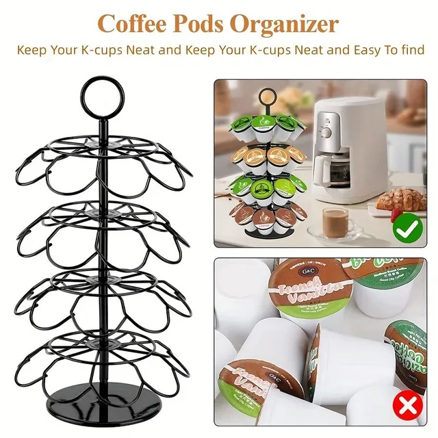 Stand On 1pcs Pod, Holder On Coffee Capsules Swimming O 360 Degrees, Multilayer Organizer On Saving Coffee Capsules, For Capacity 36, Do Kitchen, Bar A Restaurant, Kitchen Organizers and Storage, Kitchen Accessories Coffee Bars