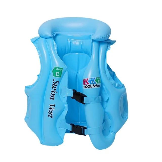 Nafukovací praktická moderní záchranná vodácká vesta pro děti - více barev