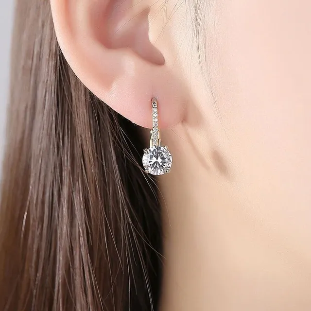 Women's earrings with rhinestones R56