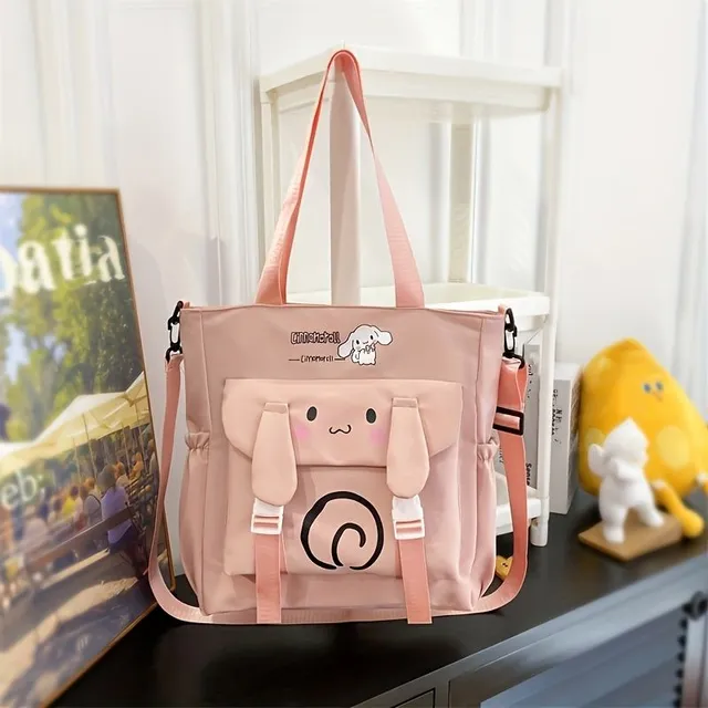 Großraum Schultertasche mit niedlichen Cartoonfiguren für Büro und Alltag, Büromaterialtasche