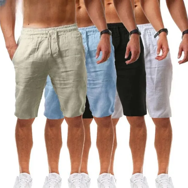 Shorts en lin amples pour homme