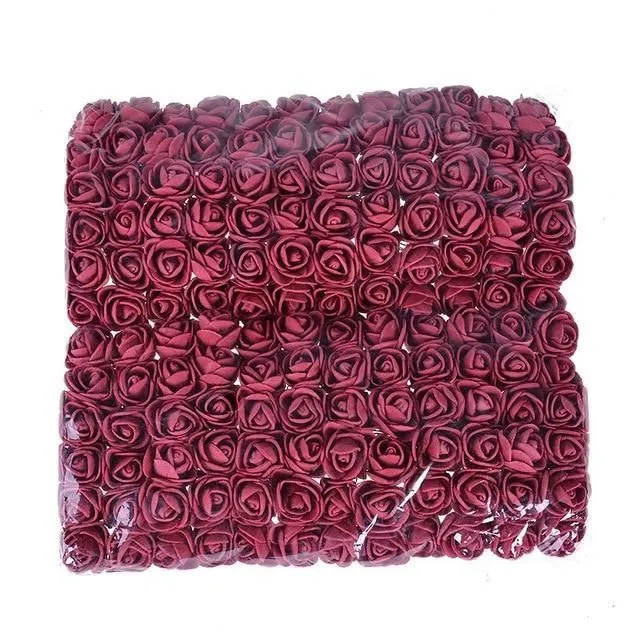 Mini rózsák 144 db red-wine