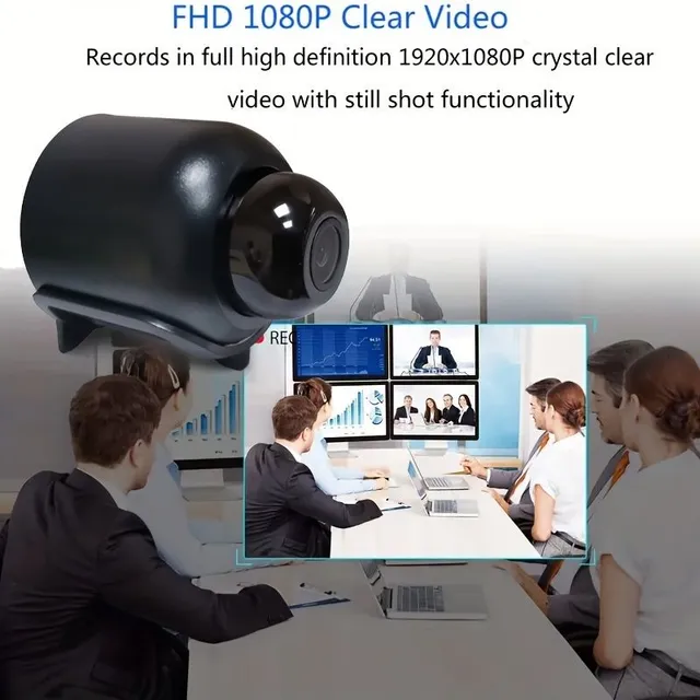 WiFi security camera with night vision and motion detection - Wide shot, remote access (SD card not included)