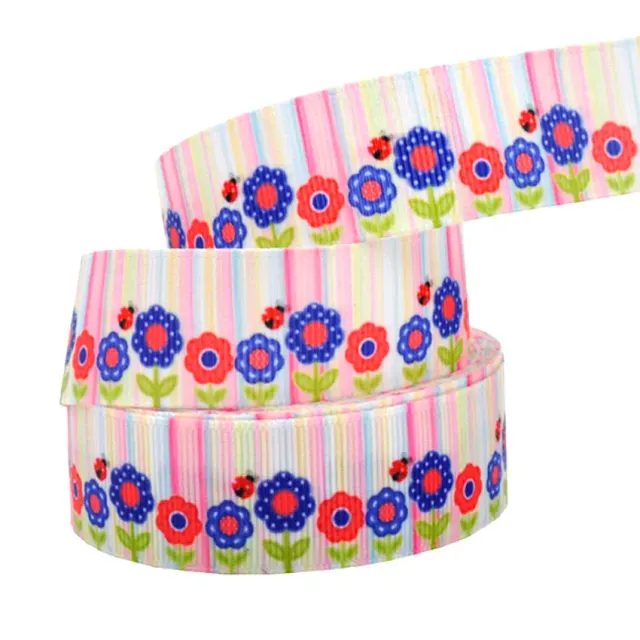 Elastic belt with printing sunflowers - 25 mm, 4.5 meters