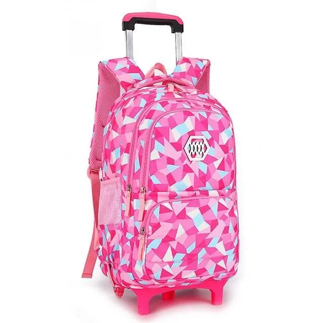 School backpack on wheels