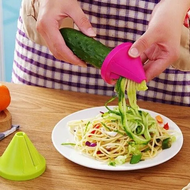 Spiral cube for vegetables