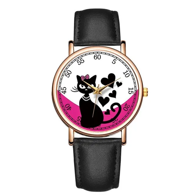 Štýlové hodinky s motívom zvierat Cassie