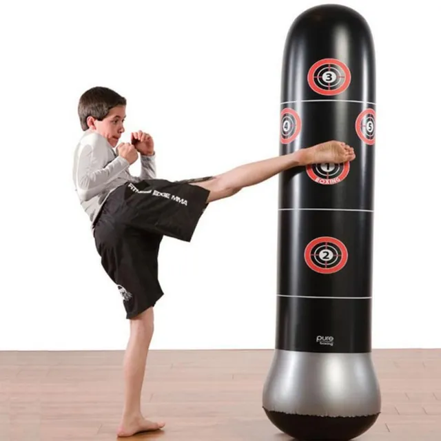 Freestanding inflatable punching bag