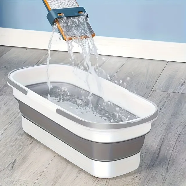 Găleată de mop pliabilă 1 buc, găleată de apă portabilă, găleată dreptunghiulară pentru mop domestic