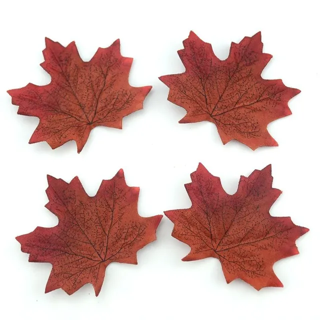 Decorative maple leaves - 100 pcs hneda