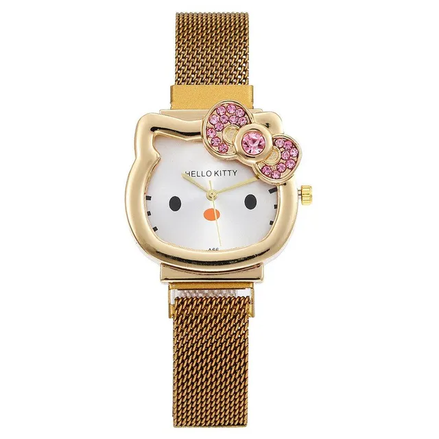 Klasické moderní trendy stylové hodinky s motivem oblíbené Hello Kitty Wardy