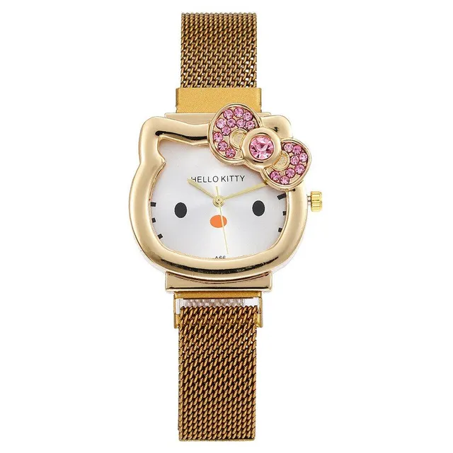 Classic modern trendy stylish watch with theme popular Hello Kitty Wardy