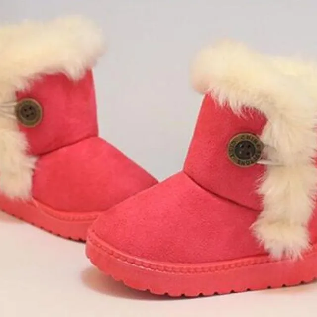 Girls winter roller with fur coat