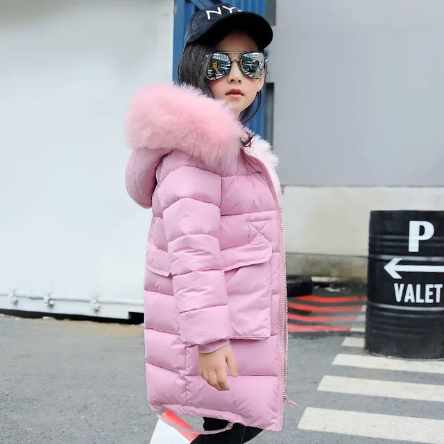 Girls coat with furry collar Lia