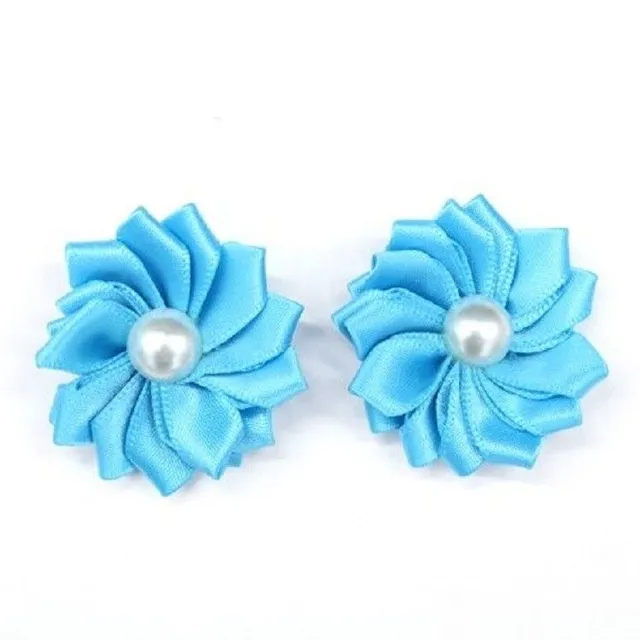 Dog rubber bands with flower 2 pcs