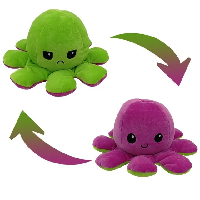 Reversible plush octopus in multiple variants