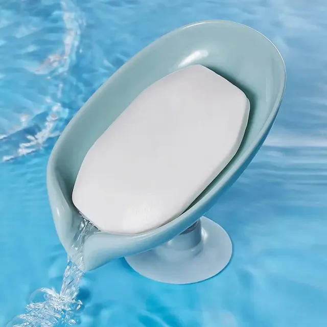 Suport creativ de scurgere și suport pentru săpun în formă de frunză - suport antideteriorare pentru baie