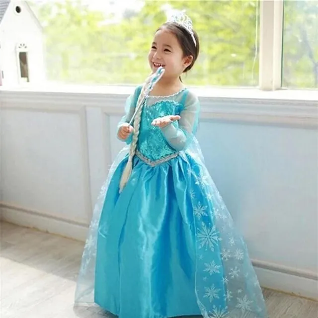 Luxusné detské šaty Elsa 3-roky blue