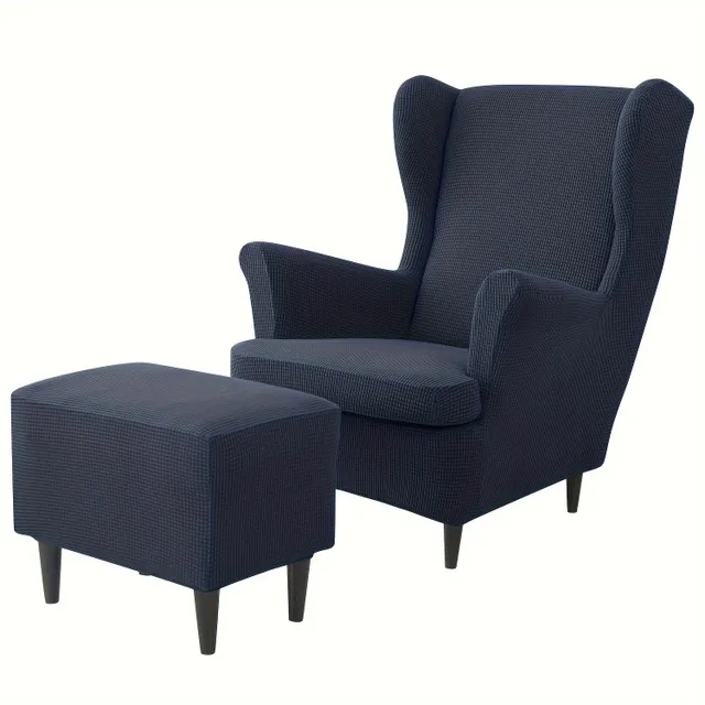 Stylish armchair with footrest