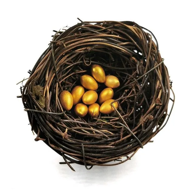 Decorative nest with eggs