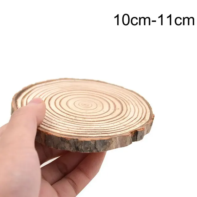 Natural round wooden coaster under a cup for tea, coffee or drinks