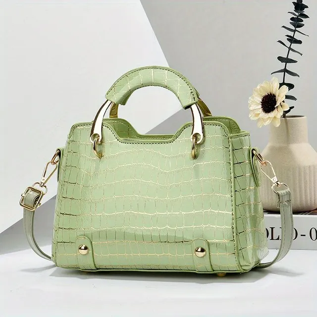 Handbag with crocodile pattern of small dimensions