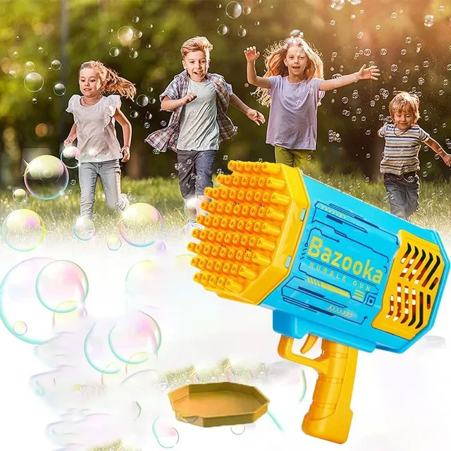 Automatic bubble gun with 69 holes