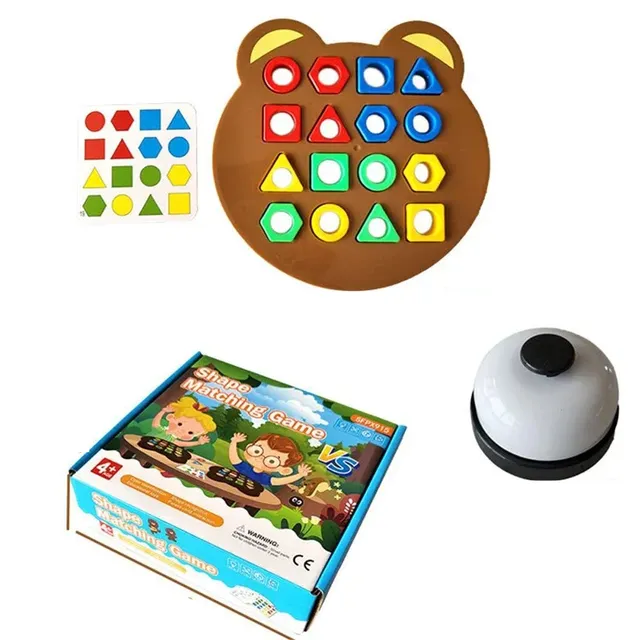 Montessori educational game with geometric shapes and colors