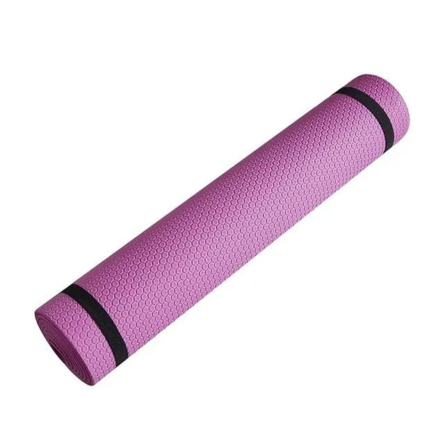 Preş antialunecare pentru yoga şi fitness pink 6mm
