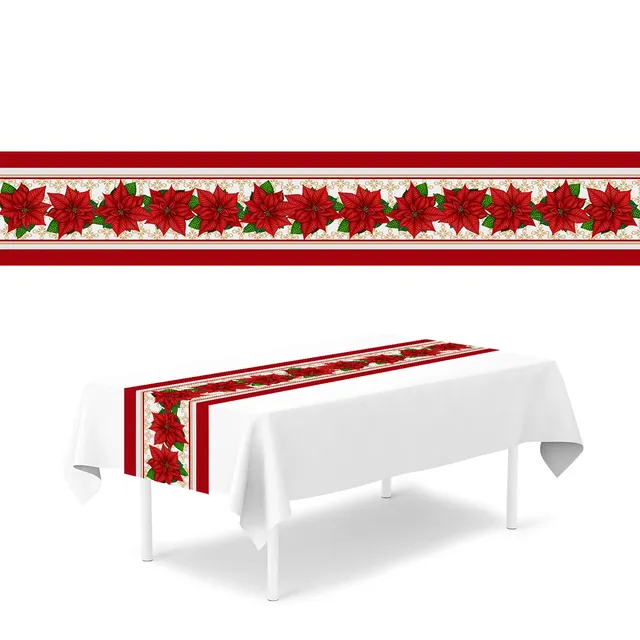 Christmas tablecloth made of polyester for home decoration - various variants