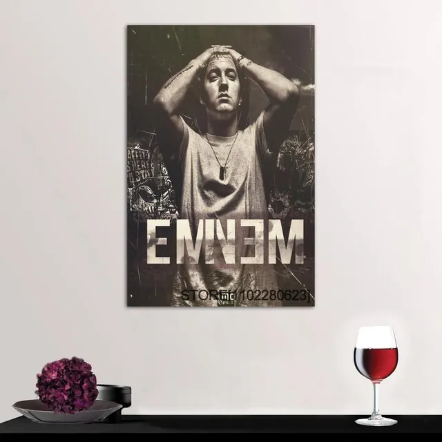 Poster pe pânză cu motivul rapperului preferat EMINEM - diferite dimensiuni