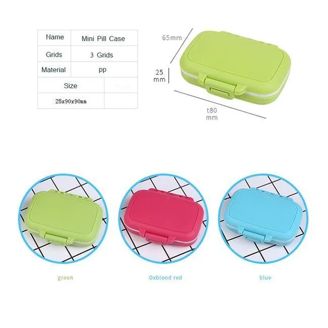 Portable mini organizer for medication - 6 colors