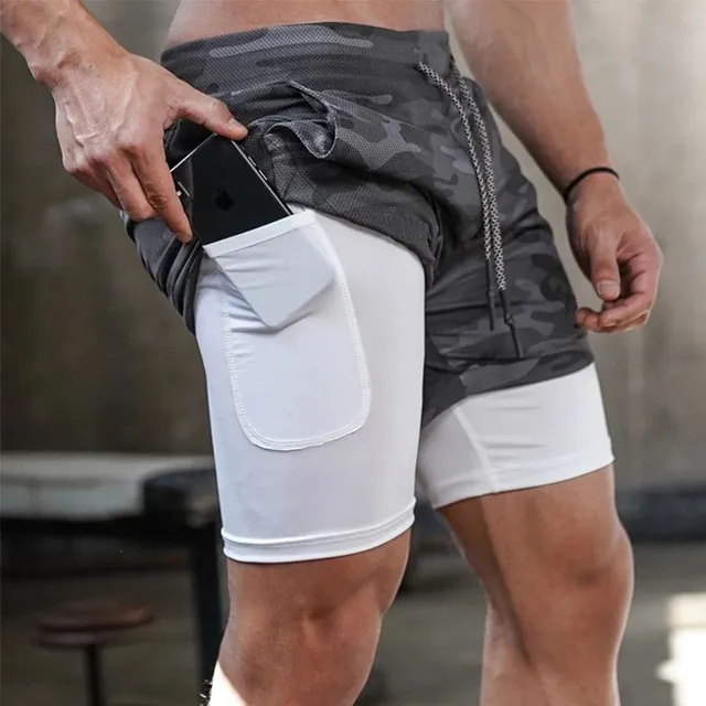 Pantaloni scurți de vară pentru bărbați cu căptușeală