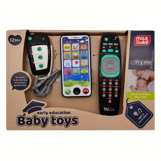 Music toy for the smallest - remote control, car key, phone (3v1)