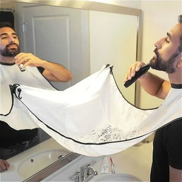 Men's beard trimming apron